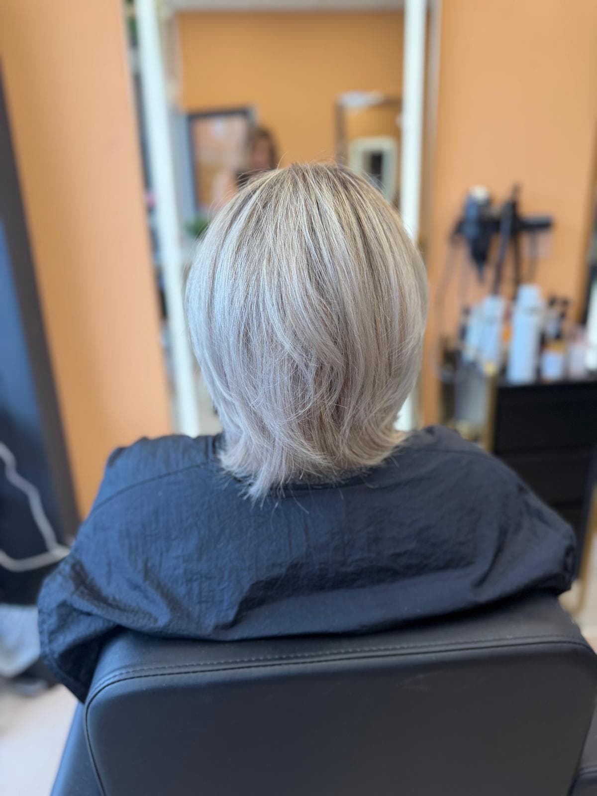 Ash blonde bob haircut near Newcastle at Sarah Hair & Beauty