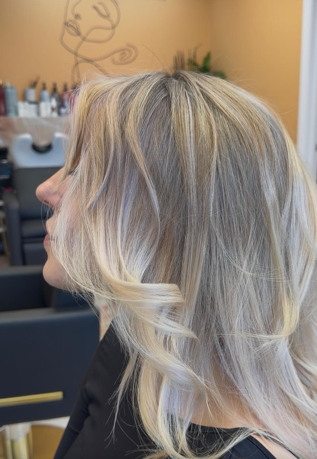 Honey blonde waves and colour near Newcastle